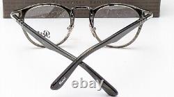 Lunettes unisexes rondes Persol Édition Typewriter 3107-V 1020 Rayé Gris 47mm