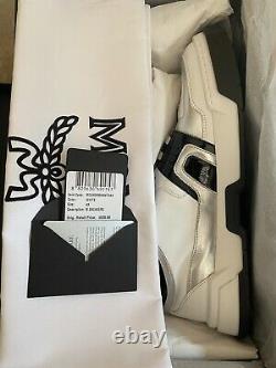 MCM Hommes Blanc Visetos Lowtop Sneaker Shoe Mexasmm33wt043 43eu/10 Us