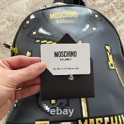 MOSCHINO X SIMS NWT sac à dos en cuir à effet pixel pour la piste de défilé édition limitée