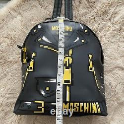 MOSCHINO X SIMS NWT sac à dos en cuir à effet pixel pour la piste de défilé édition limitée