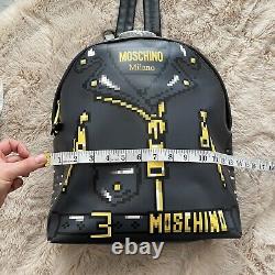 MOSCHINO X SIMS NWT sac à dos en cuir à effet pixel pour la piste de défilé édition limitée