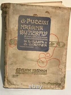 Madama Butterfly Puccini 1904 Nouvelle Edition Italienne Ricordi