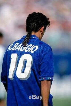 Maglia Italia 1994 Diadora Baggio USA 94 Coupe Du Monde Version M Player Mondiale