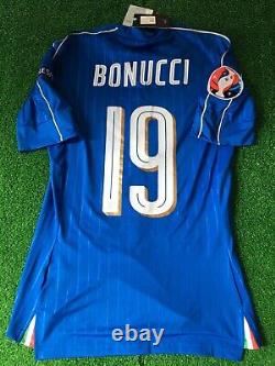 Maillot domicile Italie 2016 n°19 Euro 2016 Version Player Issue L Authentique Neuf