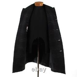 Manteau Canali en laine mélangée édition noire NWT taille 52R (L US) à carreaux noirs