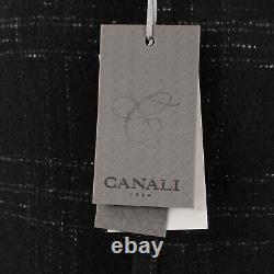 Manteau Canali en laine mélangée édition noire NWT taille 52R (L US) à carreaux noirs