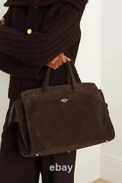 Métier de London 'Private Eye' dans le sac en daim italien couleur chocolat 3650 $ BNWT