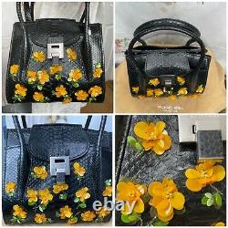 Michael Kors Collection Black Python Embellished Bancroft Bag Nouveau Pdsf 2995 $