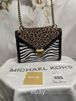 Michael Kors Whitney Limited Edition Perled Black Multi/gold Shooter Bag Nwts