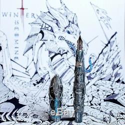 Montegrappa Game Of Thrones Limited Edition D'hiver Est ICI Du Dragon Fountain Pen