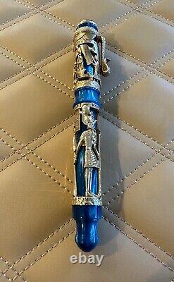 Montegrappa Luxor Blue Nile Édition Limitée Stylo en Or Jaune Massif 18K LE 188