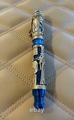 Montegrappa Luxor Blue Nile Édition Limitée Stylo en Or Jaune Massif 18K LE 188