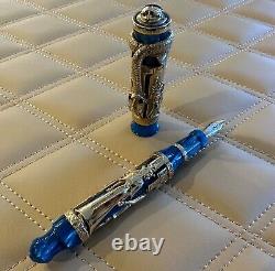 Montegrappa Luxor Blue Nile Édition Limitée Stylo en Or Jaune Massif 18K LE 188