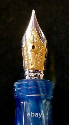 Montegrappa Luxor Blue Nile Silver Limited Edition Funtain Pen New In Box