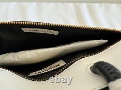 Moschino Couture Jeremy Scott White Black Clutch Folded Shopping Bag Illusion
