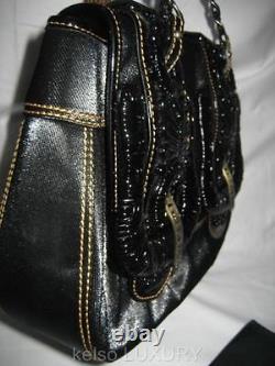 NOUVEAU Sac à bandoulière FENDI B. Fendi plissé en satin noir, sac à main, bourse - ÉDITION LIMITÉE - 4750 $