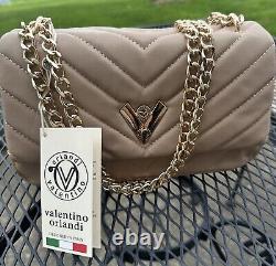 NWT! Sac à bandoulière en cuir matelassé fait main italien Valentino Orlandi