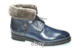 New Santoni Boots Fur Limited Edition Chaussures Taille Eu 40 Uk 6 Us 7 (led14)