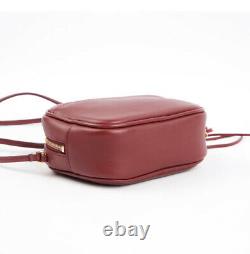 New Ysl Saint Laurent Camera Lou Leather Crossbody- Red-burgundy Dust Bag, Box