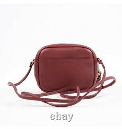 New Ysl Saint Laurent Camera Lou Leather Crossbody- Red-burgundy Dust Bag, Box