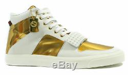 Newithauth Gucci 376195 Limited Edition Men High Top Sneaker, Blanc / Or 13,5 Us