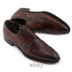 Nib 1750 $ Brioni Limited-edition Antiqued Brown Wingtip Derby Us 8.5 Chaussures