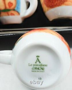Nouveau! Edizione Ancap Espresso Italy Edition Limitée Cups & Saucers Ensemble De 6