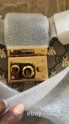 Nouveau Gucci Authentique 498156 Petit Padlock Gg Sac D'épaule Suprême D'abeille, Sac À Main