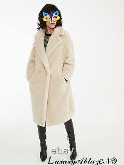 Nouveau Max Mara Vanilla Teddy Ours Édition Spéciale Lady Ted Coat Hiver/fall M