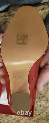 Nouveau Valentino Garavani Rouge Avecnude Semelle Intérieure Rockstud Pompes Taille 37/us 7 Retail 945 $