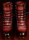 Nouvelle Édition Spéciale Rare Freebird (italie) Red Black Lace Up Ankle Boots Taille 8