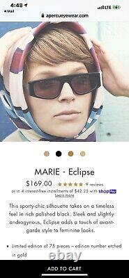Nouvelles lunettes de soleil de créateur en édition limitée Marie Jedig Eclipse