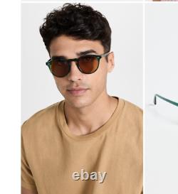 Oliver Peoples Gregory Peck Sun Édition Limitée en Teal Foncé/Cognac Prix de détail suggéré $487