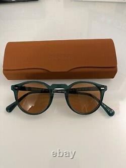 Oliver Peoples Gregory Peck Sun Édition Limitée en Teal Foncé/Cognac Prix de détail suggéré $487