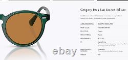 Oliver Peoples Gregory Peck Sun Édition Limitée en Teal Foncé/Cognac Prix de détail suggéré $487