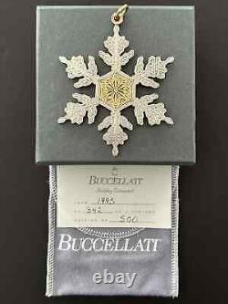 Ornement de Noël / Fête en Argent Sterling Buccellati Édition Limitée 1995 Neuf