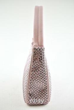 Prada Re-edition 2000 Satin Rose Cristal Nylon Epaule Top Poignée Mini Sac Hobo