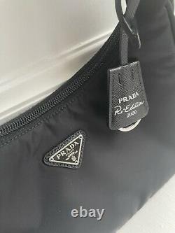 Prada Réédition 2000 Nylon Mini Bag Noir Avec Sac De Poussière