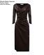 Robe Chiara Aliki 10u S. Nwt. Marron-Édition Spéciale Tissu Techno-brillant