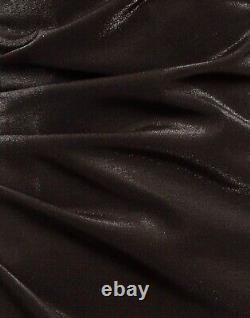 Robe Chiara Aliki 10U S. NWT. Marron-Édition Spéciale Tissu Techno-Brillant