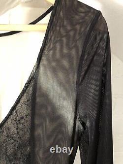 Robe de soirée longue en dentelle noire édition limitée PATRIZA PEPE ITALY (m/12) - PVH 430 £