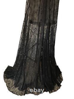 Robe de soirée longue en dentelle noire édition limitée PATRIZA PEPE ITALY (m/12) - PVH 430 £