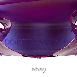 Sac à bandoulière en PVC DOLCE & GABBANA SICILY avec logo brodé et sangle violette 09879