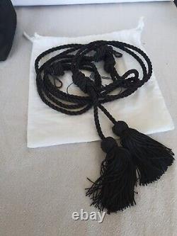Sac à bandoulière/main en nylon noir édition limitée de Prada avec ornements perlés