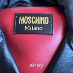 Sac à dos en cuir pour motard Moschino Milano édition limitée authentique