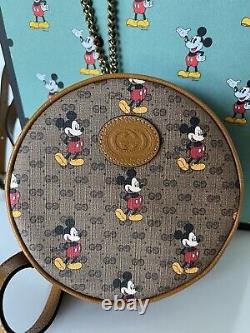 Sac à dos rond en toile mini GG Mickey de Gucci Disney, édition limitée 603730 IT