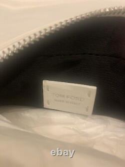 Sac cosmétique Tom Ford Soliele en cuir blanc édition limitée nouvellement fabriqué en Italie.