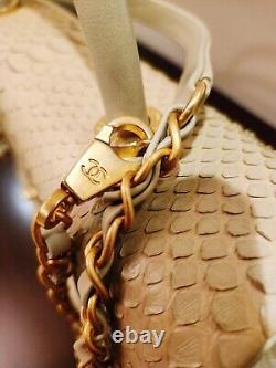 Sac en peau de python Chanel beige tan 25171080 TOUT NEUF MEGA RARE