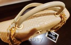 Sac en peau de python Chanel beige tan 25171080 TOUT NEUF MEGA RARE