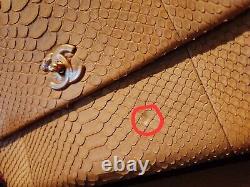 Sac en peau de python Chanel beige tan 25171080 TOUT NEUF MEGA RARE